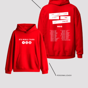 POLERA BTS WORLD TOURS - ROJO